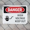 Signmission High Voltage Keep Out Danger Sign, Plastic, 10in W x 7in L, 2PK OS-2PACK-DS-P-710-L-1345 - alternate 2